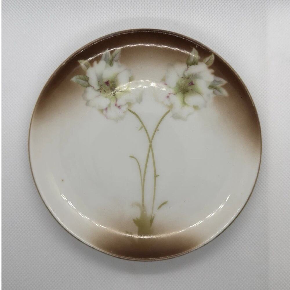 PV Vessra Handpainted Porcelain Floral Collector Plates German Set Of 3